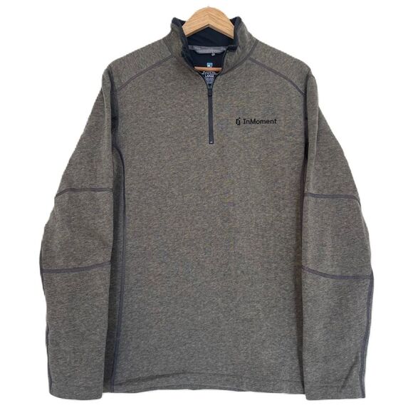 Kühl Revel 1/4 Zip Up Fleece Lined Men’s Pullover Sweater Sweatshirt Oatmeal - Picture 1 of 9